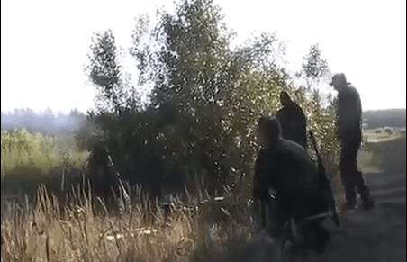 Славянск: Как ополченцы обстреливали гору Карачун. Видео