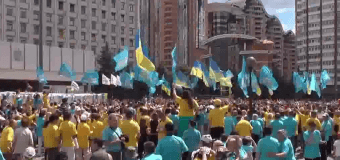 Украинские сектанты поддержали украинскую власть. Видео