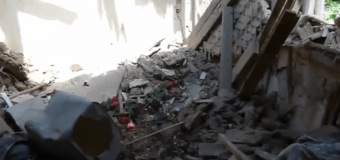 Славянск: Снаряд разрушил жилой дом. Видео