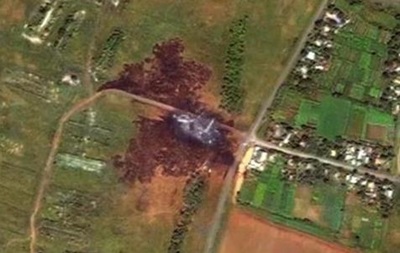Обнародованы снимки со спутника с места падения «Боинга-777». Видео