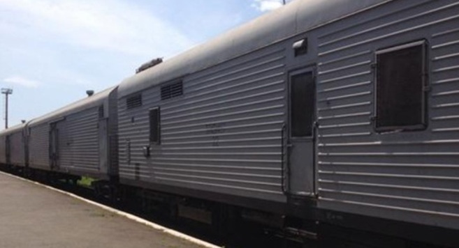 Поезд с останками жертв катастрофы «Боинга-777» прибыл в Харьков. Видео