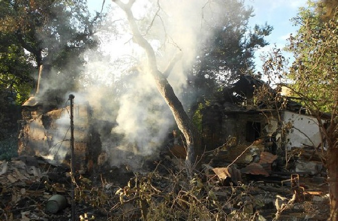 Донецк: Последствия артобстрела. Фото