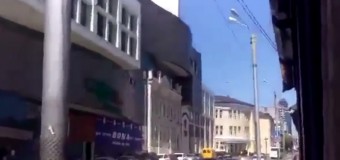 Перестрелка возле донецкого МВД. Видео