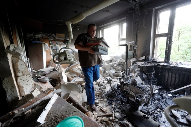 Как выглядит Донецк после обстрела из тяжелых орудий. Фото