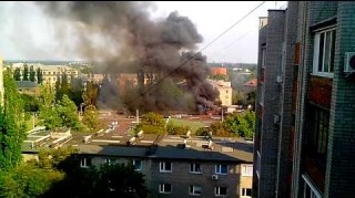Донбасс: Ясиноватая после обстрела. Видео