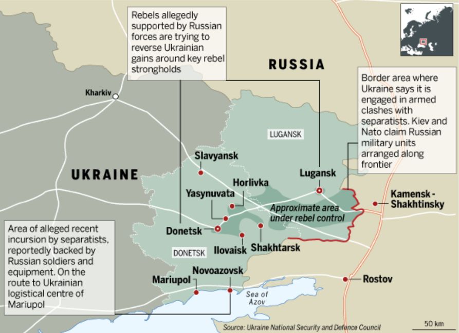 НАТО: Как движутся российские войска в Украине. Фото