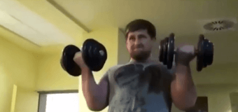 Кадыров обнародовал свою тренировку в спортзале. Видео