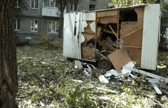 Донецк после страшных обстрелов. Видео