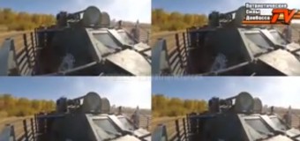 Ополченцы провели тест-драйв трофейного БТР-4. Видео