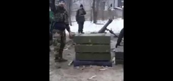 Опубликовано видео, как чеченцы стреляют из минометов на Донбассе