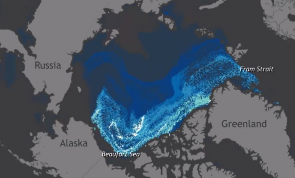 Редкий минутный ролик, как таяли древние ледники Арктики. Видео