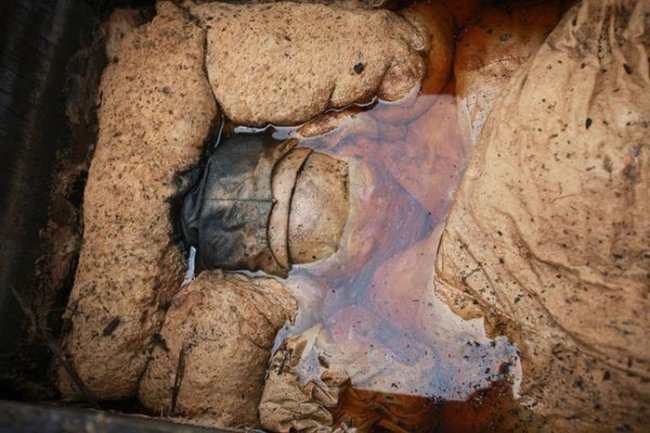В Китае в результате дорожных работ была обнаружена древняя мумия. Фото