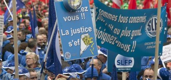 В день саммита ЕС Брюссель охватили протесты. Фото