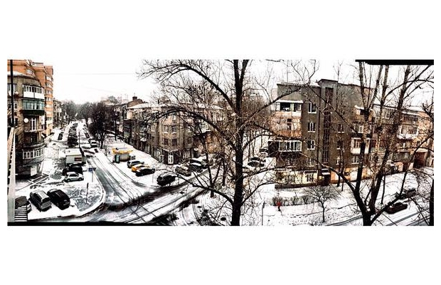 В Харькове выпал снег. Фото