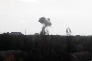 В Донецке на базе сепаратистов произошел мощный взрыв. Фото