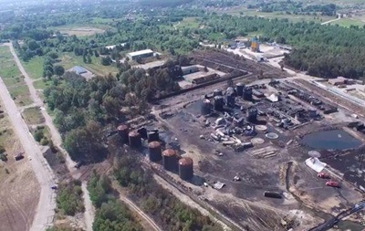 Нефтебаза под Киевом до и после пожара с высоты птичьего полета. Видео