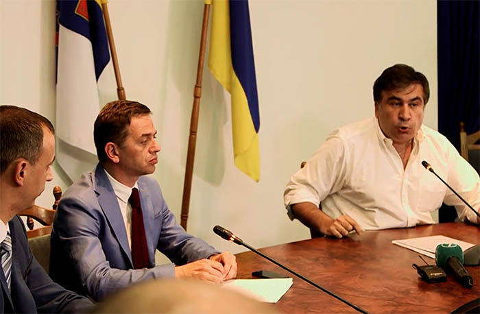 Саакашвили обвинил одесских прокуроров в рэкете. Видео