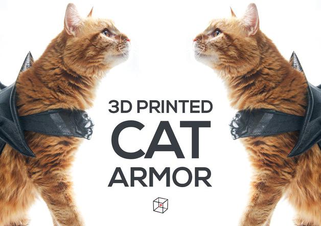 Доспехи для «боевого кота» напечатали на 3D-принтере. Видео