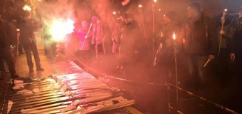 В Киеве ночью прошло факельное шествие. Фото