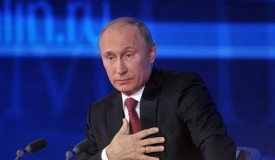 Пользователей Сети рассмешила «закрытая пресс-конференция Путина в Сирии». Видео