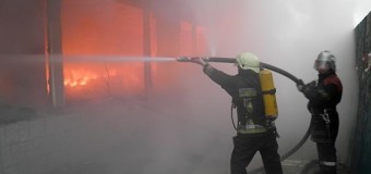 В Донецкой области горела птицефабрика