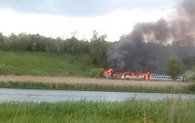 В Винницкой области сгорела электричка