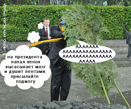 В сети отмечают годовщину «нападения» венка на Януковича. Видео