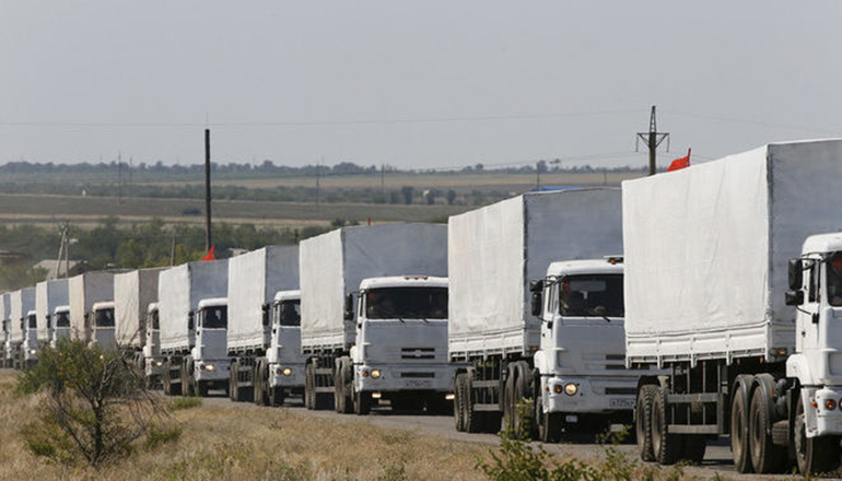 Россия отправила в Донбасс очередной полупустой «гумконвой»