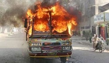 В Китае горел автобус: погибли люди