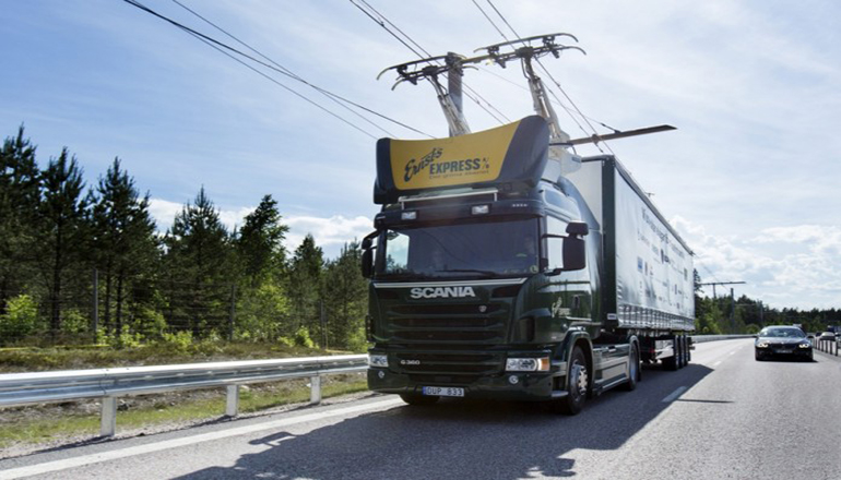 В Швеции появились «грузовики-троллейбусы». Видео