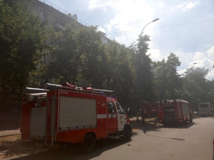 В Киеве горела многоэтажка