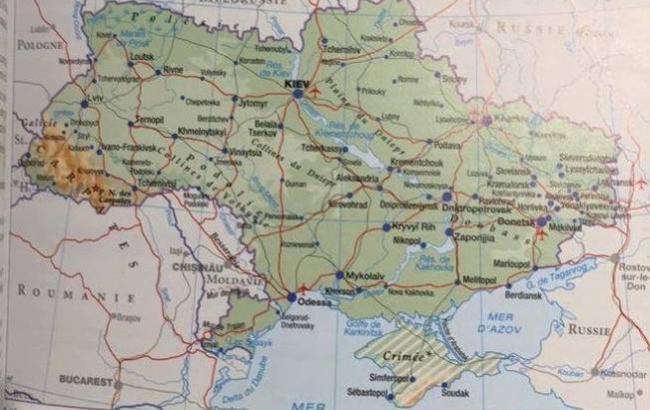Французы оригинально обозначили Крым на карте. Фото