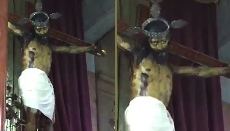 Чудо: статуя Иисуса в Мексике открыла глаза. Видео