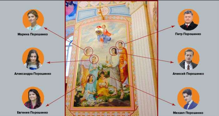 Фото фрески Порошенко с семьей в их домашнем храме «взорвала» сеть
