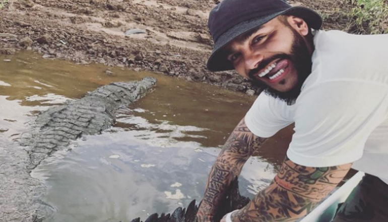 Рэпер Тимати поймал крокодила