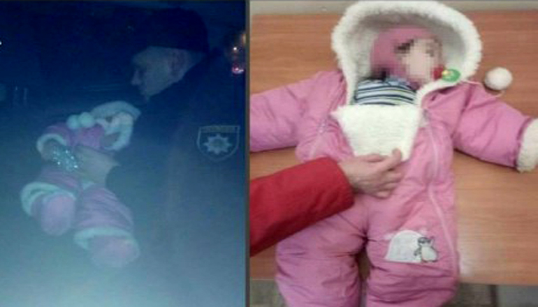 Ночью в Одессе нашли малышку, которая лежала на тротуаре и плакала