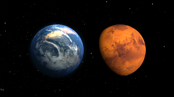 Ученые из США назвали дату столкновения Земли с Марсом