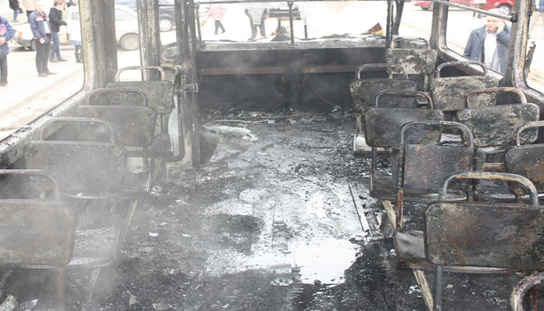 В Запорожье загорелся трамвай с пассажирами. Фото