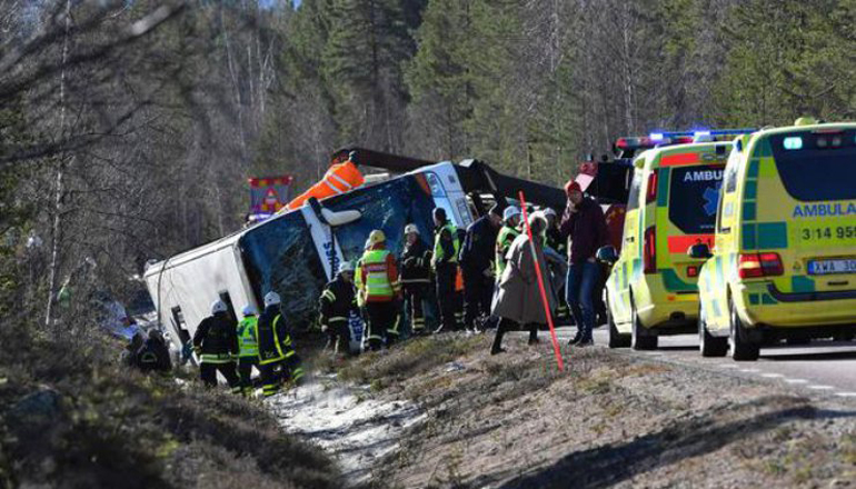 В Швеции разбился автобус со школьниками