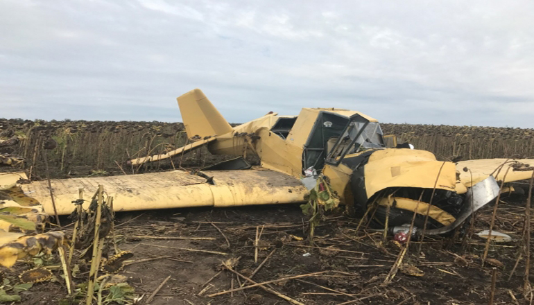 В Хмельницкой области разбился самолет. Фото