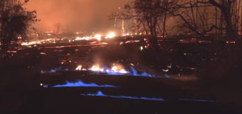 Земля на Гавайях горит синим пламенем. Видео